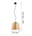 Lampy wiszące pojedyncze - Argon BERKLEY lampa wisząca 1 pł. 1x15W (max) złoty biały 4690 - product 6