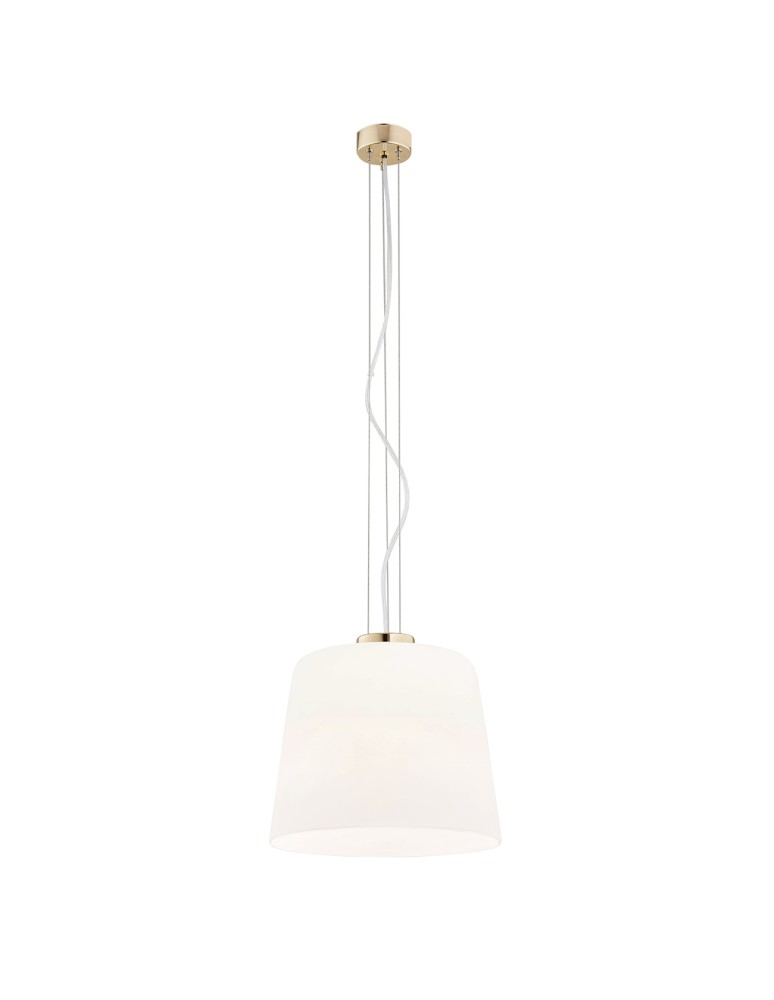 Argon BERKLEY lampa wisząca 1 pł. 1x15W (max) opal mat elementy mosiądzowane 4689 Argon BERKLEY lampa wisząca 1 pł. 1x15W (max) opal mat elementy mosiądzowane 4689