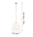 Argon BERKLEY lampa wisząca 1 pł. 1x15W (max) opal mat elementy mosiądzowane 4689 Argon BERKLEY lampa wisząca 1 pł. 1x15W (max) opal mat elementy mosiądzowane 4689