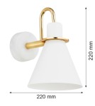 Argon BEVERLY kiniet 1 pł. 1x15W (max) biały struktura elementy mosiądzowane 4704 Argon BEVERLY kiniet 1 pł. 1x15W (max) biały struktura elementy mosiądzowane 4704