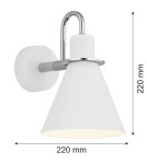 Argon BEVERLY kiniet 1 pł. 1x15W (max) biały struktura elementy chromowane 4705 Argon BEVERLY kiniet 1 pł. 1x15W (max) biały struktura elementy chromowane 4705