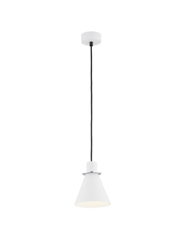 Argon BEVERLY lampa wisząca 1 pł. 1x15W (max) biały struktura elementy chromowane 4681