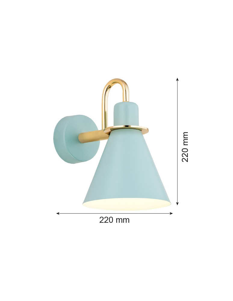 Argon BEVERLY kiniet 1 pł. 1x15W (max) błękit mat elementy mosiądzowane 4706 Argon BEVERLY kiniet 1 pł. 1x15W (max) błękit mat elementy mosiądzowane 4706
