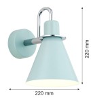 Argon BEVERLY kiniet 1 pł. 1x15W (max) błękit mat elementy chromowane 4707 Argon BEVERLY kiniet 1 pł. 1x15W (max) błękit mat elementy chromowane 4707