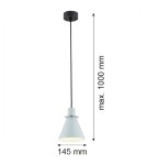 Argon BEVERLY lampa wisząca 1 pł. 1x15W (max) błękit mat elementy chromowane 4683 Argon BEVERLY lampa wisząca 1 pł. 1x15W (max) błękit mat elementy chromowane 4683