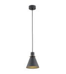Argon BEVERLY lampa wisząca 1 pł. 1x15W (max) czarny struktura elementy mosiądzowane 4687 Argon BEVERLY lampa wisząca 1 pł. 1x15W (max) czarny struktura elementy mosiądzowane 4687