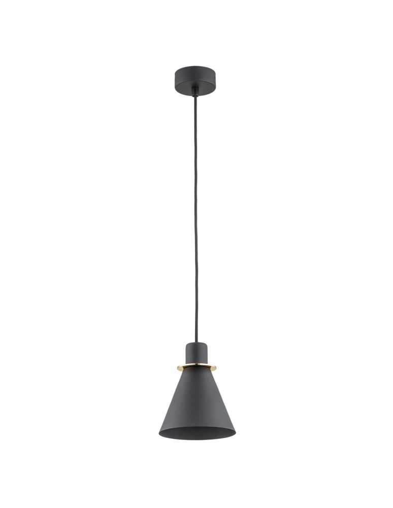 Argon BEVERLY lampa wisząca 1 pł. 1x15W (max) czarny struktura elementy mosiądzowane 4687 Argon BEVERLY lampa wisząca 1 pł. 1x15W (max) czarny struktura elementy mosiądzowane 4687