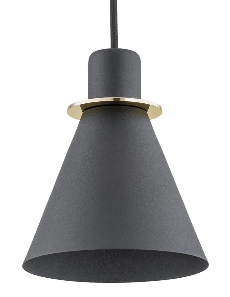 Argon BEVERLY lampa wisząca 1 pł. 1x15W (max) czarny struktura elementy mosiądzowane 4687 Argon BEVERLY lampa wisząca 1 pł. 1x15W (max) czarny struktura elementy mosiądzowane 4687