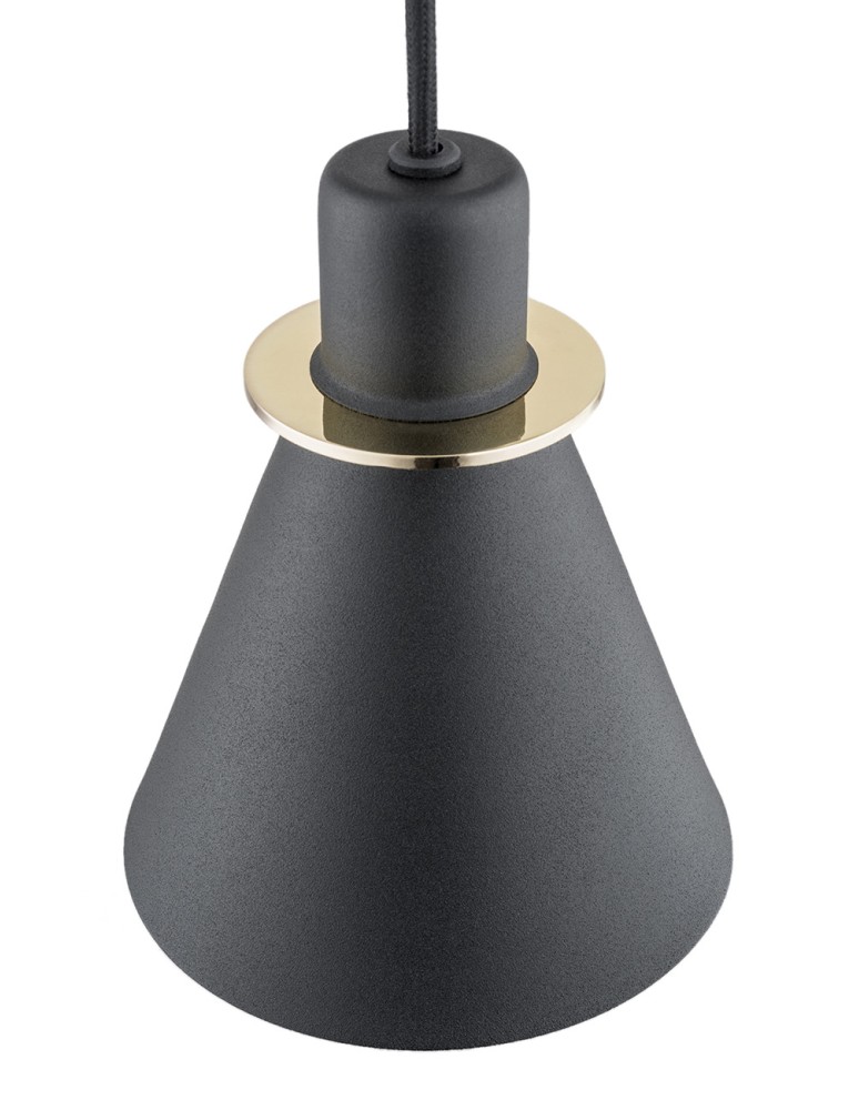 Argon BEVERLY lampa wisząca 1 pł. 1x15W (max) czarny struktura elementy mosiądzowane 4687 Argon BEVERLY lampa wisząca 1 pł. 1x15W (max) czarny struktura elementy mosiądzowane 4687