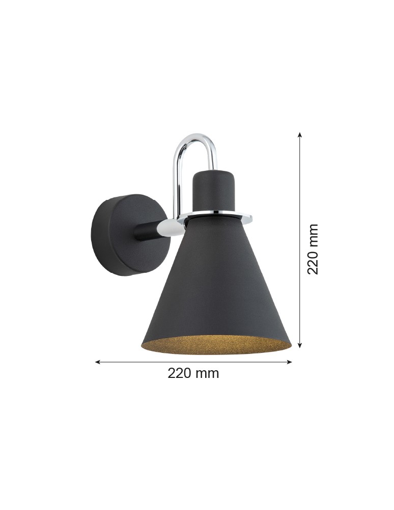 Argon BEVERLY kiniet 1 pł. 1x15W (max) czarny struktura elementy chromowane 4709 Argon BEVERLY kiniet 1 pł. 1x15W (max) czarny struktura elementy chromowane 4709