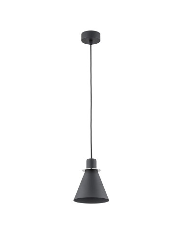 Argon BEVERLY lampa wisząca 1 pł. 1x15W (max) czarny struktura elementy chromowane 4688 - product 2