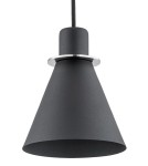 Argon BEVERLY lampa wisząca 1 pł. 1x15W (max) czarny struktura elementy chromowane 4688 Argon BEVERLY lampa wisząca 1 pł. 1x15W (max) czarny struktura elementy chromowane 4688