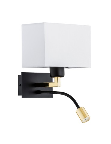 Argon BILL kinkiet 2 pł. 1x15W (max) + 1x4.5W biały czarny mat 1051 - produkt 2