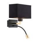Argon BILL kinkiet 2 pł. 1x15W (max) + 1x4.5W czarny czarny mat 1042 Argon BILL kinkiet 2 pł. 1x15W (max) + 1x4.5W czarny czarny mat 1042