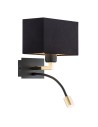 Argon BILL kinkiet 2 pł. 1x15W (max) + 1x4.5W czarny czarny mat 1042