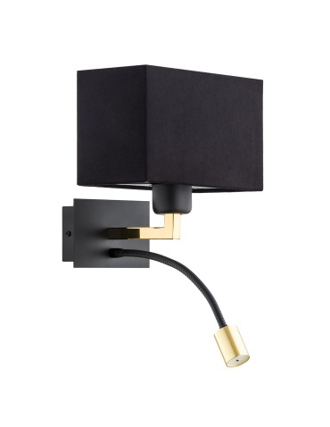 Argon BILL kinkiet 2 pł. 1x15W (max) + 1x4.5W czarny czarny mat 1042 - produkt 2