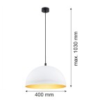 Argon BONITA lampa wisząca 1 pł. 1x15W (max) biały złoty środek 8241 Argon BONITA lampa wisząca 1 pł. 1x15W (max) biały złoty środek 8241