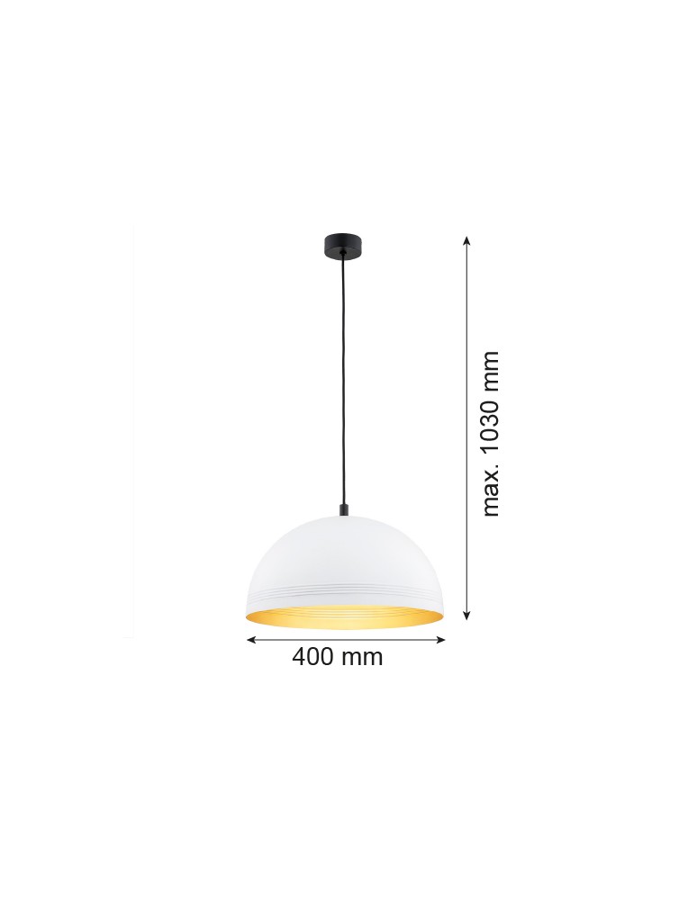 Argon BONITA lampa wisząca 1 pł. 1x15W (max) biały złoty środek 8241 Argon BONITA lampa wisząca 1 pł. 1x15W (max) biały złoty środek 8241