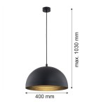 Argon BONITA lampa wisząca 1 pł. 1x15W (max) czarny złoty środek 8242 Argon BONITA lampa wisząca 1 pł. 1x15W (max) czarny złoty środek 8242