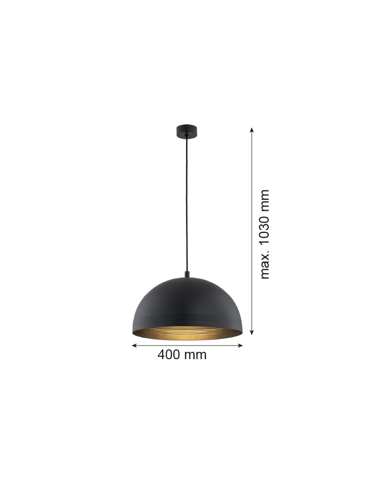 Argon BONITA lampa wisząca 1 pł. 1x15W (max) czarny złoty środek 8242 Argon BONITA lampa wisząca 1 pł. 1x15W (max) czarny złoty środek 8242