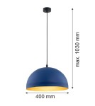 Lampy wiszące pojedyncze - Argon BONITA lampa wisząca 1 pł. 1x15W (max) granatowy złoty środek 8244 - product 3