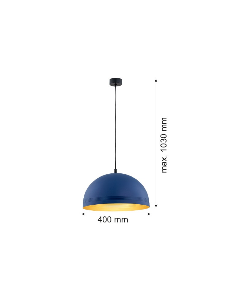 Argon BONITA lampa wisząca 1 pł. 1x15W (max) granatowy złoty środek 8244