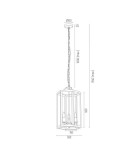 Lampy wiszące - Argon BODRUM lampa wisząca 3 pł. 3x15W (max) chrom 1252 - product 6