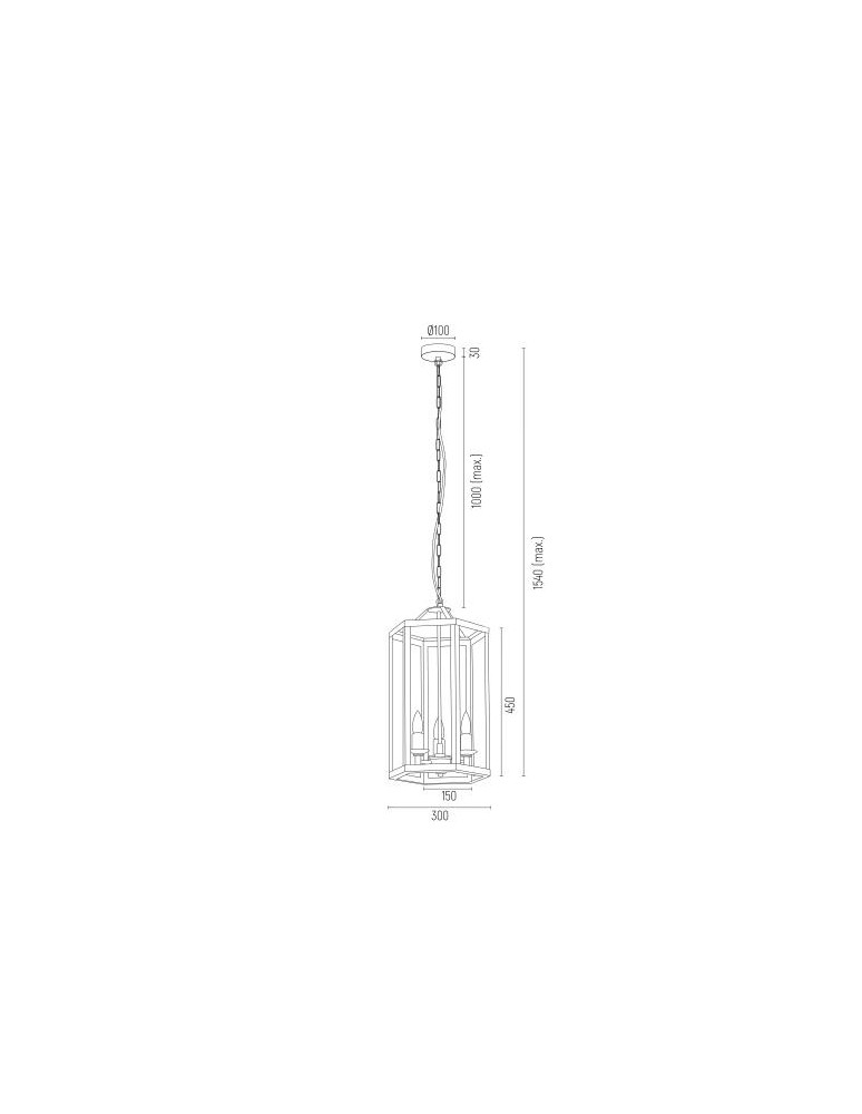 Argon BODRUM lampa wisząca 3 pł. 3x15W (max) chrom 1252