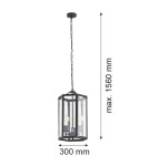 Lampy wiszące - Argon BODRUM lampa wisząca 3 pł. 3x15W (max) czarny struktura 1253 - product 2