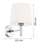 Kinkiety z abażurem - Argon BOLZANO PLUS kinkiet 1 pł. 1x15W (max) śmietankowy chrom 4760 - product 9