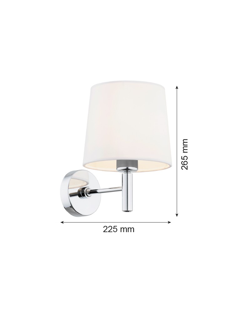 Argon BOLZANO PLUS kinkiet 1 pł. 1x15W (max) śmietankowy chrom 4760