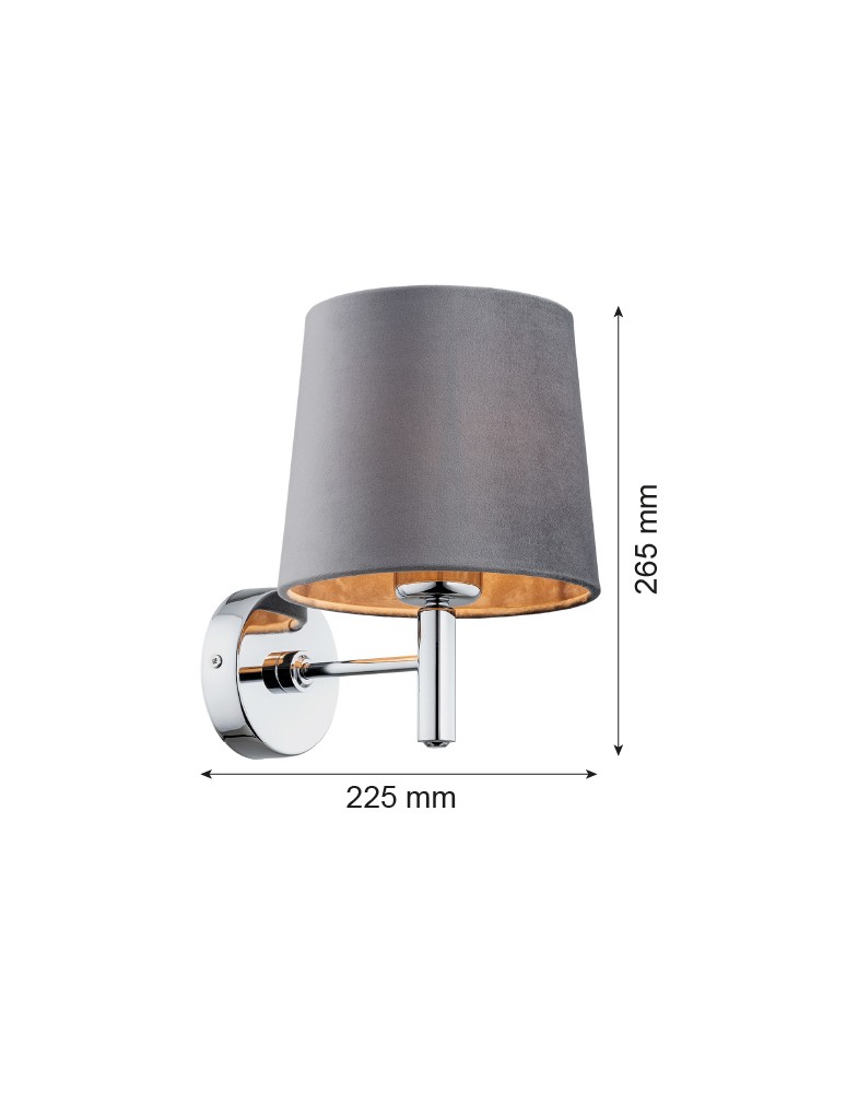 Argon BOLZANO PLUS kinkiet 1 pł. 1x15W (max) ciemnoszary chrom 4725 Argon BOLZANO PLUS kinkiet 1 pł. 1x15W (max) ciemnoszary chrom 4725