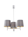 Argon BOLZANO PLUS żyrandol 3 pł. 3x15W (max) ciemnoszary chrom 6107