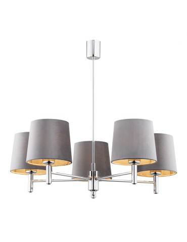 Argon BOLZANO PLUS żyrandol 5 pł. 5x15W (max) ciemnoszary chrom 2108
