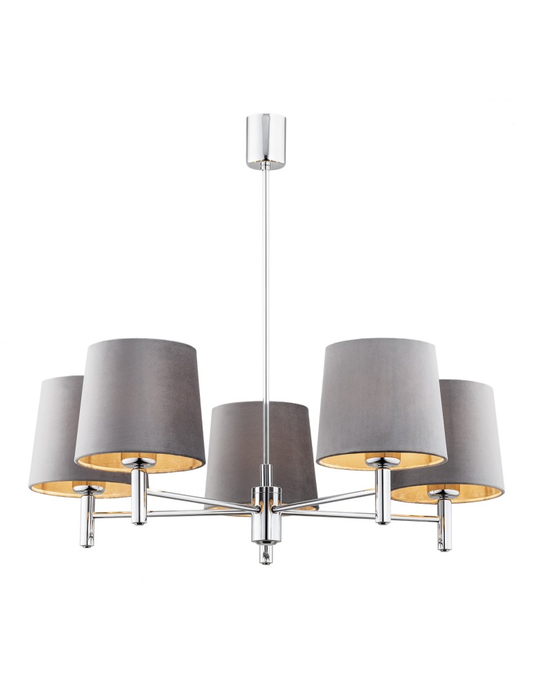 Argon BOLZANO PLUS żyrandol 5 pł. 5x15W (max) ciemnoszary chrom 2108