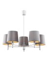 Argon BOLZANO PLUS żyrandol 5 pł. 5x15W (max) ciemnoszary chrom 2108