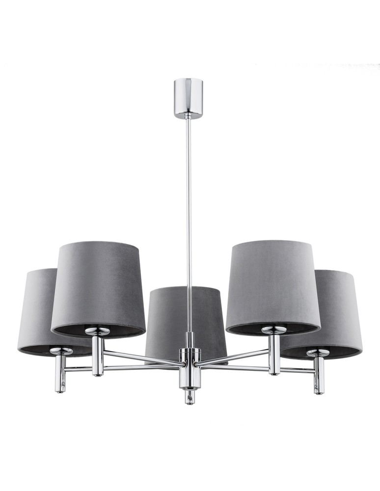 Argon BOLZANO PLUS żyrandol 5 pł. 5x15W (max) ciemnoszary chrom 2108 Argon BOLZANO PLUS żyrandol 5 pł. 5x15W (max) ciemnoszary chrom 2108