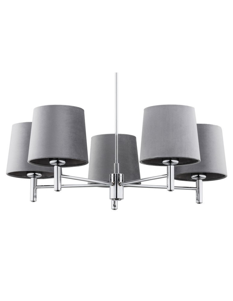 Argon BOLZANO PLUS żyrandol 5 pł. 5x15W (max) ciemnoszary chrom 2108 Argon BOLZANO PLUS żyrandol 5 pł. 5x15W (max) ciemnoszary chrom 2108