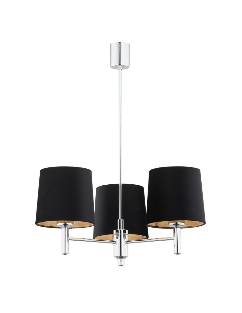 Argon BOLZANO PLUS żyrandol 3 pł. 3x15W (max) czarny chrom 6108