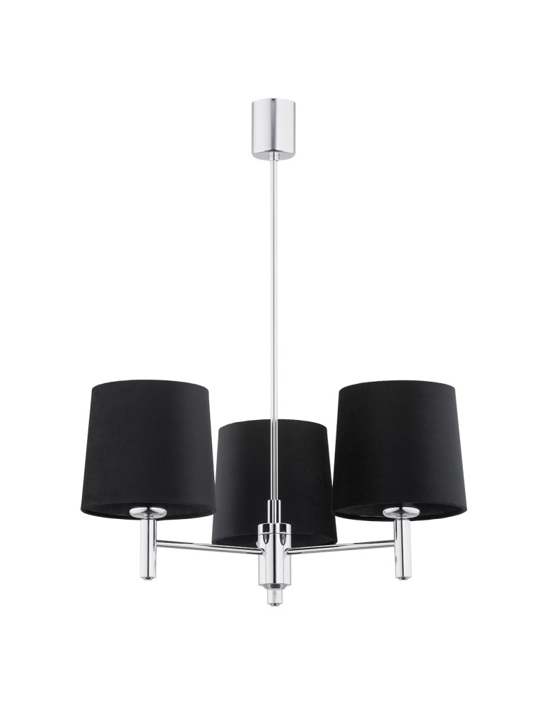 Argon BOLZANO PLUS żyrandol 3 pł. 3x15W (max) czarny chrom 6108