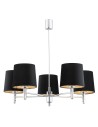Argon BOLZANO PLUS żyrandol 5 pł. 5x15W (max) czarny chrom 2104