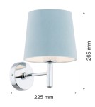 Argon BOLZANO kinkiet 1 pł. 1x15W (max) błękitny chrom 3910 Argon BOLZANO kinkiet 1 pł. 1x15W (max) błękitny chrom 3910