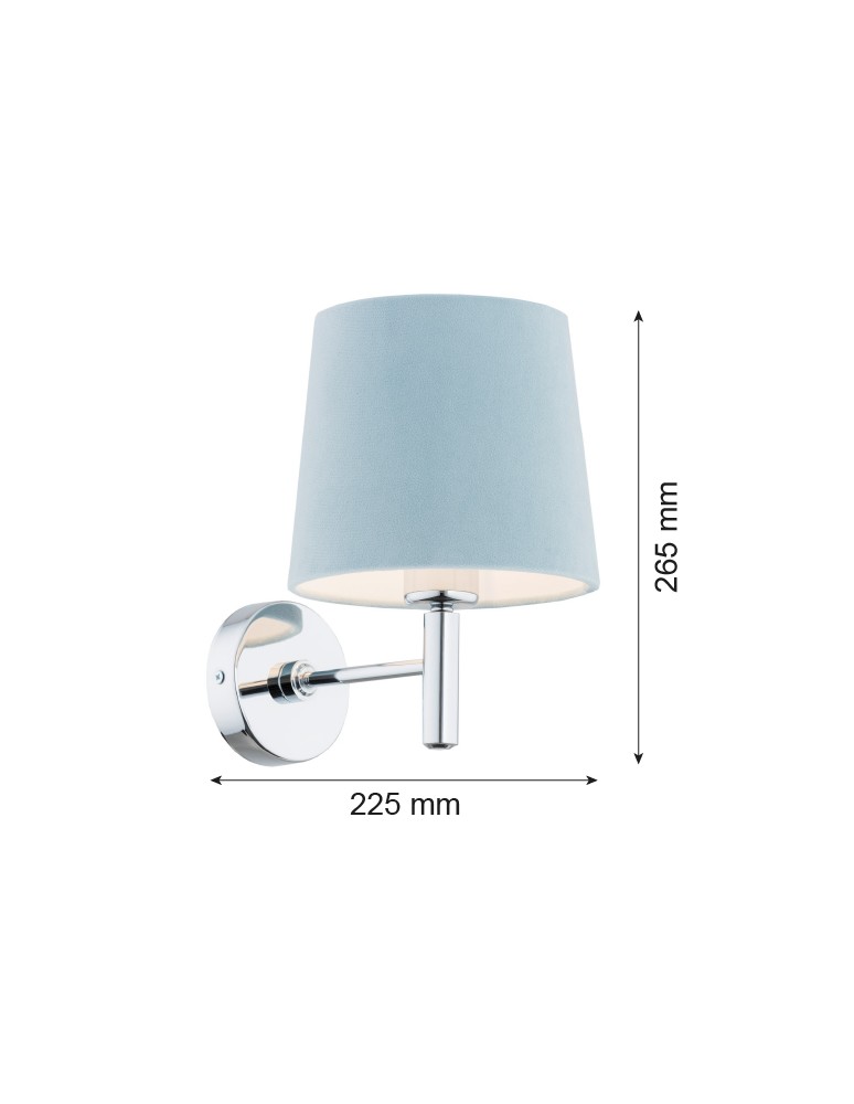 Argon BOLZANO kinkiet 1 pł. 1x15W (max) błękitny chrom 3910 Argon BOLZANO kinkiet 1 pł. 1x15W (max) błękitny chrom 3910