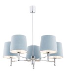 Żyrandole 5 punktowe - Argon BOLZANO żyrandol 5 pł. 5x15W (max) błękitny chrom 2076 - product 1