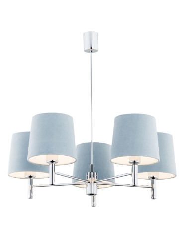 Argon BOLZANO żyrandol 5 pł. 5x15W (max) błękitny chrom 2076
