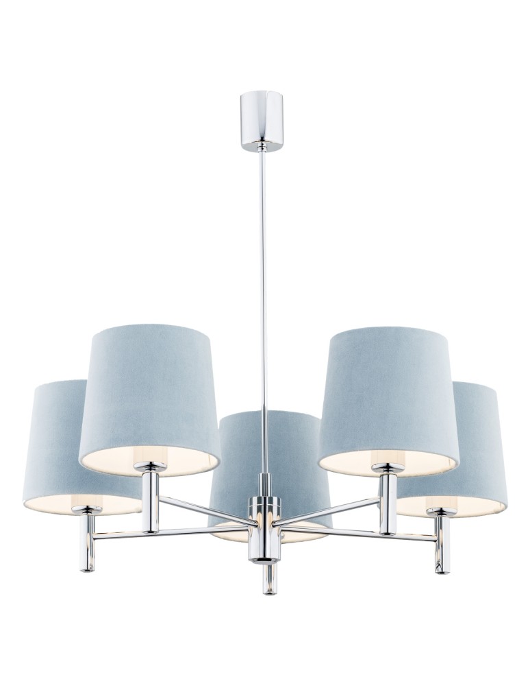 Argon BOLZANO żyrandol 5 pł. 5x15W (max) błękitny chrom 2076