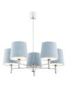Argon BOLZANO żyrandol 5 pł. 5x15W (max) błękitny chrom 2076
