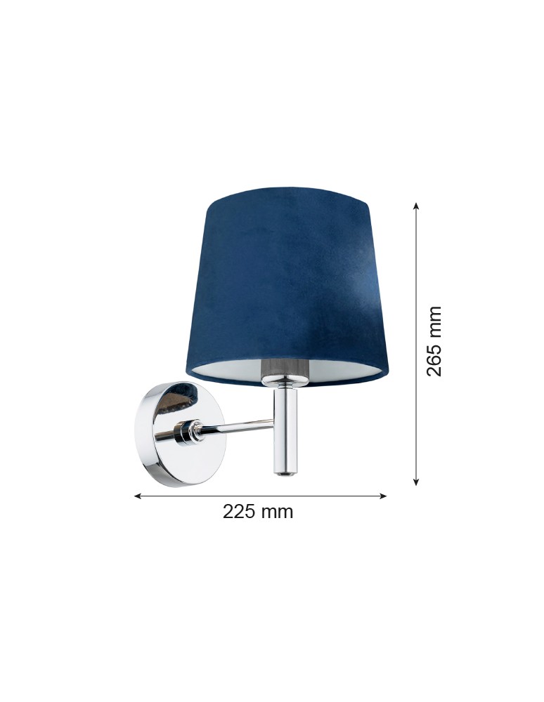Argon BOLZANO kinkiet 1 pł. 1x15W (max) granat chrom 3908 Argon BOLZANO kinkiet 1 pł. 1x15W (max) granat chrom 3908