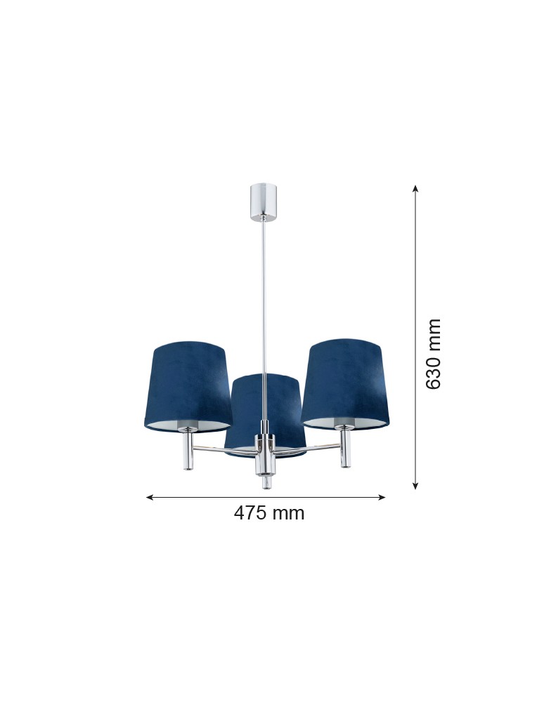 Argon BOLZANO żyrandol 3 pł. 3x15W (max) granat chrom 1381 Argon BOLZANO żyrandol 3 pł. 3x15W (max) granat chrom 1381