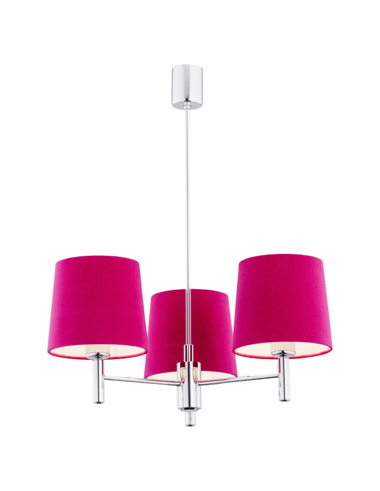 Argon BOLZANO żyrandol 3 pł. 3x15W (max) różowy chrom 1382 Argon BOLZANO żyrandol 3 pł. 3x15W (max) różowy chrom 1382